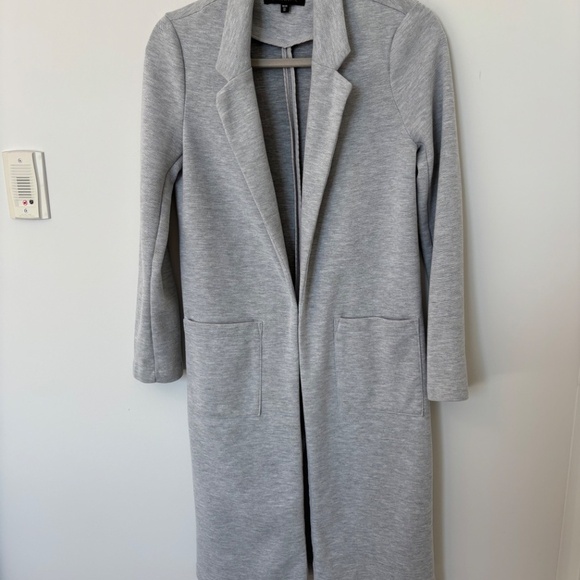Dynamite Long Blazer Style Coat With Pockets Gray XS - Picture 6 of 11
